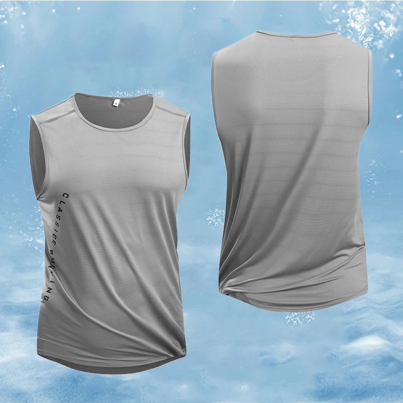Men's running vest for summer Sports jogging and fitness vest Quick-drying men's fitness vest Mesh gym vest Men's sports vest