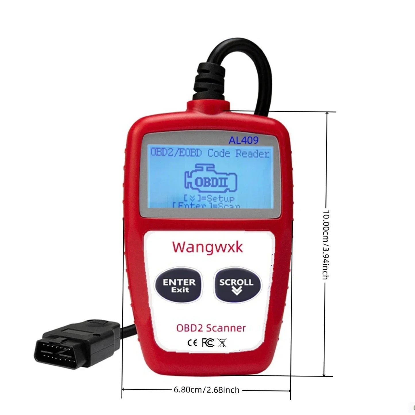 Automotive diagnostic tool OBD2 code reader digital display OBD 2 scanner multifunctional fault code clearing 16 pin universal
