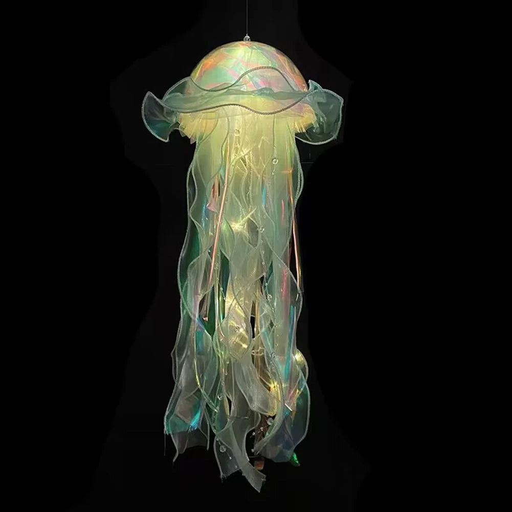 LED Jellyfish Lamp Colored DIY Mermaid Jellyfish Light Hand-held Luminous Lantern Girls Birthday Party Wedding Decor Night Light