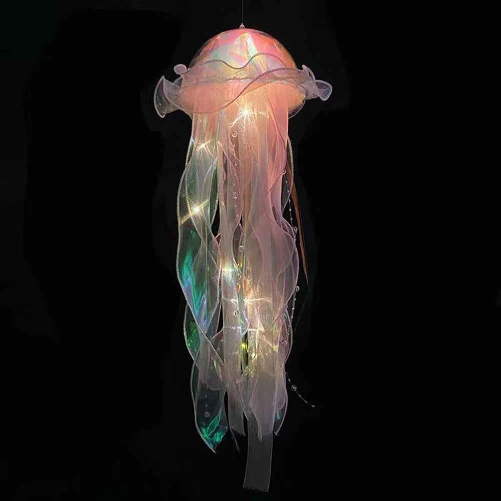 LED Jellyfish Lamp Colored DIY Mermaid Jellyfish Light Hand-held Luminous Lantern Girls Birthday Party Wedding Decor Night Light