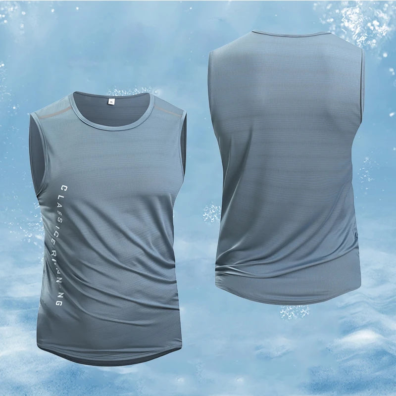 Men's running vest for summer Sports jogging and fitness vest Quick-drying men's fitness vest Mesh gym vest Men's sports vest