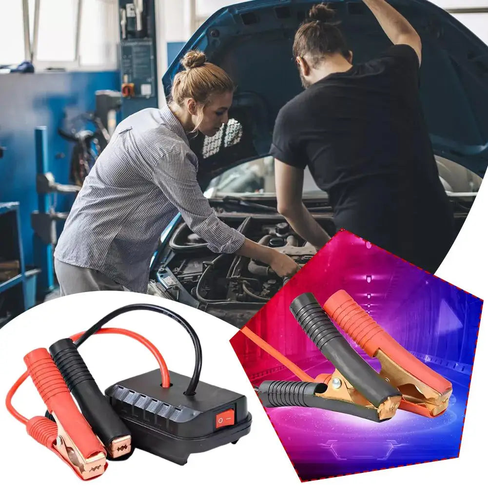 Jumper Cable Clamps with Adapter Car Emergency Booster Clamp Cables Replacement Portable Car Battery Charger Jump Starter