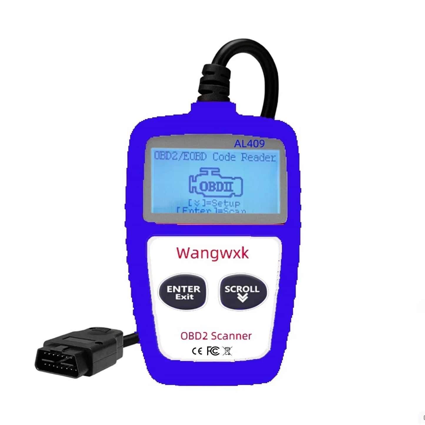 Automotive diagnostic tool OBD2 code reader digital display OBD 2 scanner multifunctional fault code clearing 16 pin universal
