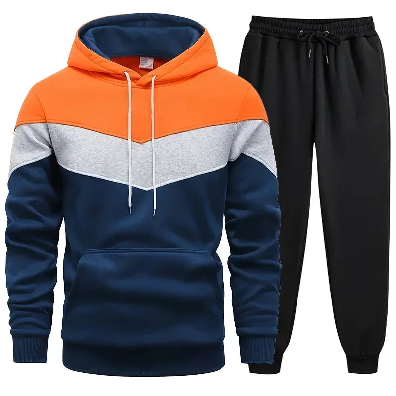 Hoodie Men Tracksuit Tricolor Single Piece Sweatshirt and Sweatpants Daily Sportswear Man Comfort Hot Sale Fashion Casual Sports