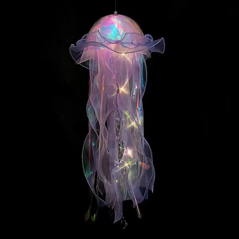 LED Jellyfish Lamp Colored DIY Mermaid Jellyfish Light Hand-held Luminous Lantern Girls Birthday Party Wedding Decor Night Light