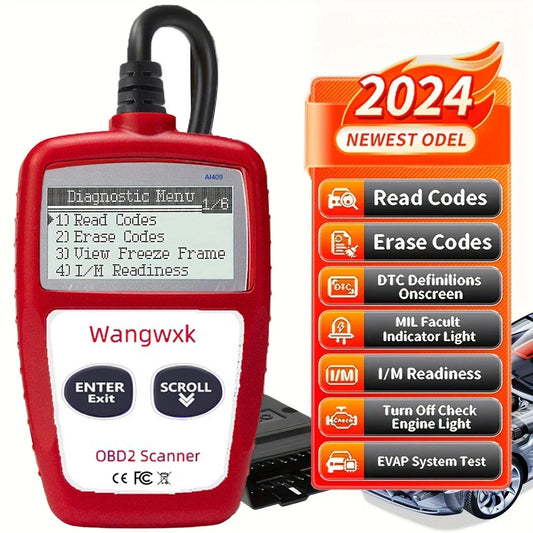Automotive diagnostic tool OBD2 code reader digital display OBD 2 scanner multifunctional fault code clearing 16 pin universal