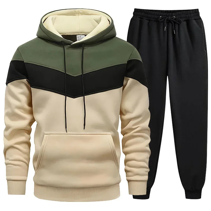 Hoodie Men Tracksuit Tricolor Single Piece Sweatshirt and Sweatpants Daily Sportswear Man Comfort Hot Sale Fashion Casual Sports