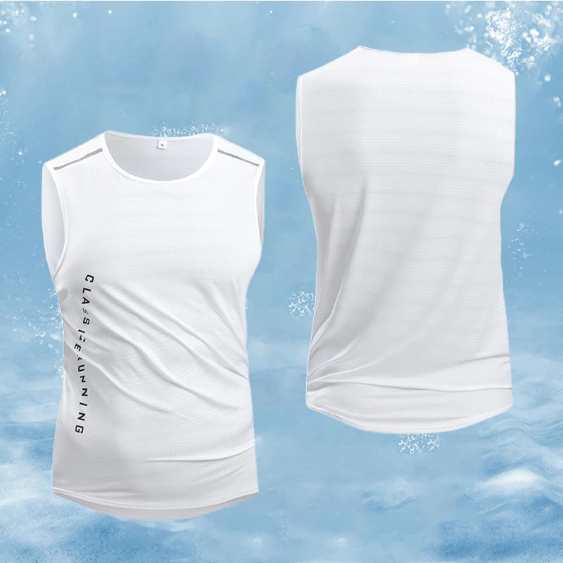 Men's running vest for summer Sports jogging and fitness vest Quick-drying men's fitness vest Mesh gym vest Men's sports vest
