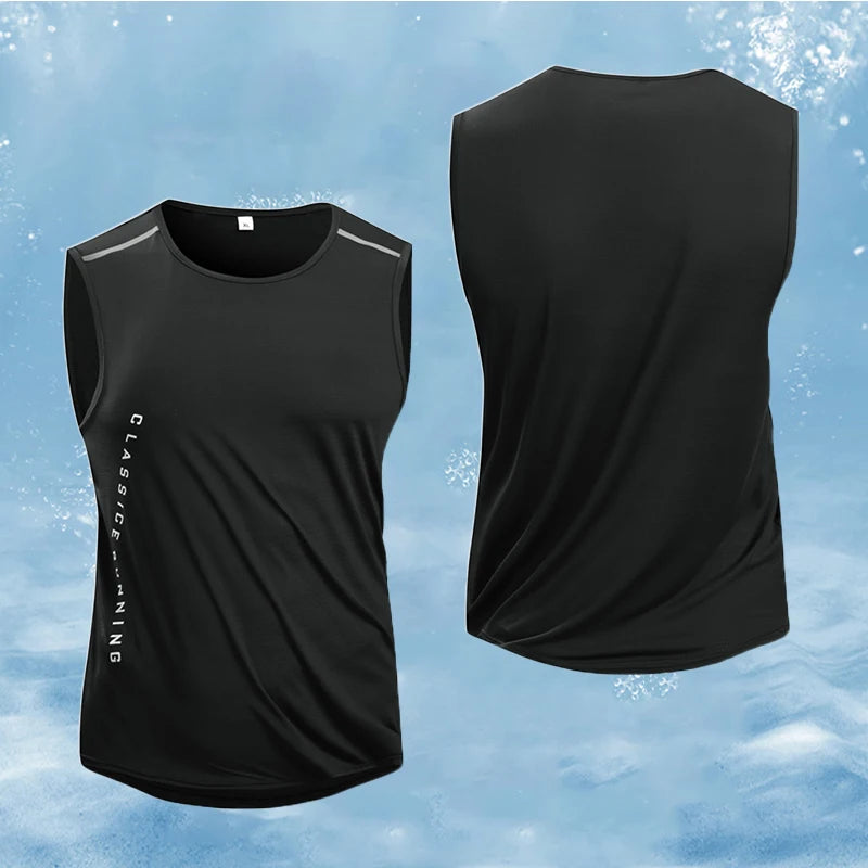 Men's running vest for summer Sports jogging and fitness vest Quick-drying men's fitness vest Mesh gym vest Men's sports vest