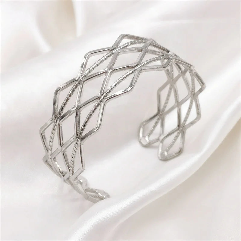 Fkewyy Fashion Weave Bracelets For Women Designer Luxury Jewelry Punk Wedding Love Bracelet Handmade Gift Gothic Bangles Girl