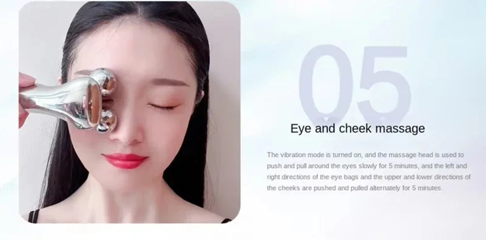 Upgrade Electric Facial Micro-current Beauty Instrument LED Display Face Lift Roller Massager Skin Tighten Massage Beauty Device
