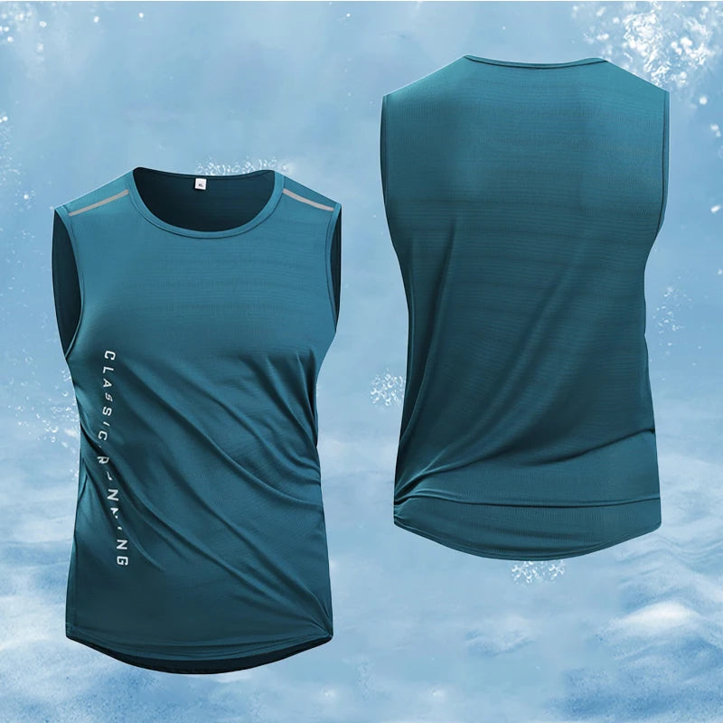Men's running vest for summer Sports jogging and fitness vest Quick-drying men's fitness vest Mesh gym vest Men's sports vest