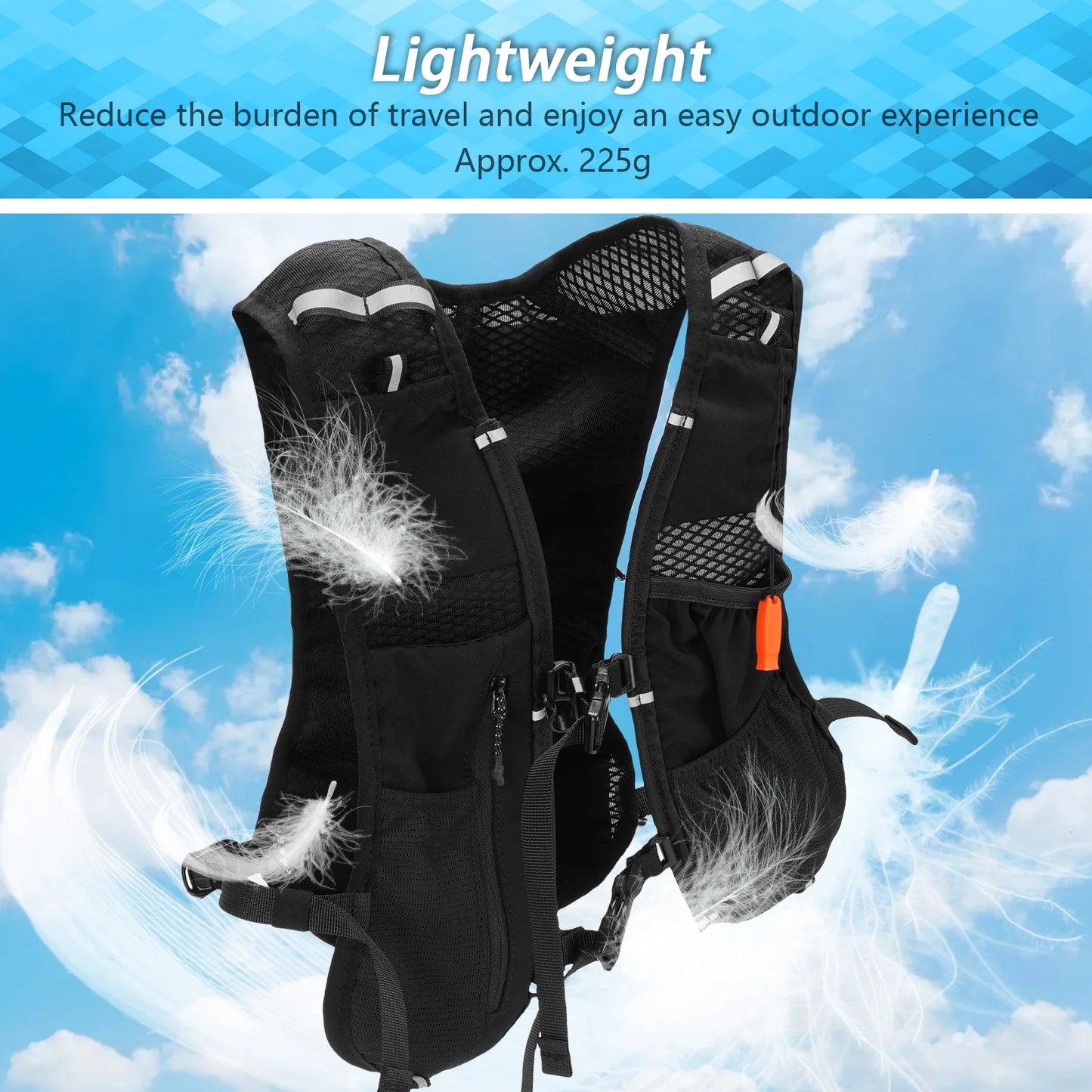 Running Hydration Vest Running Weighted Vests Lightweight Multifunctional Outdoor Backpack for Men and Women Outdoor Sports