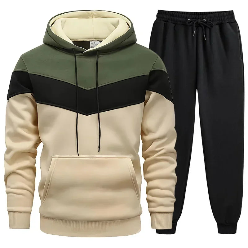 Hoodie Men Tracksuit Tricolor Single Piece Sweatshirt and Sweatpants Daily Sportswear Man Comfort Hot Sale Fashion Casual Sports