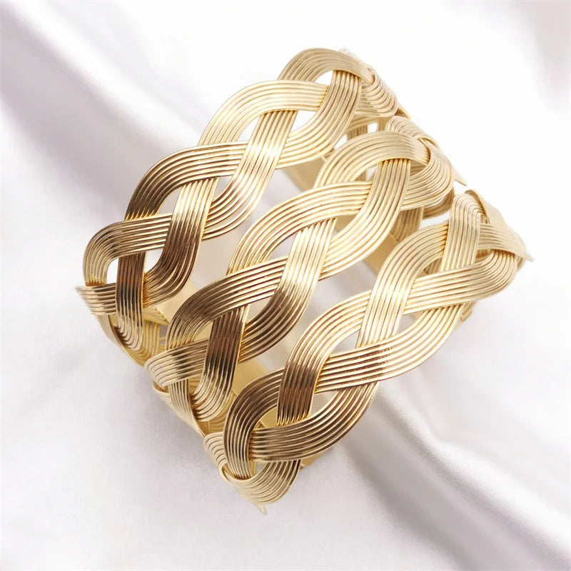 Fkewyy Fashion Weave Bracelets For Women Designer Luxury Jewelry Punk Wedding Love Bracelet Handmade Gift Gothic Bangles Girl