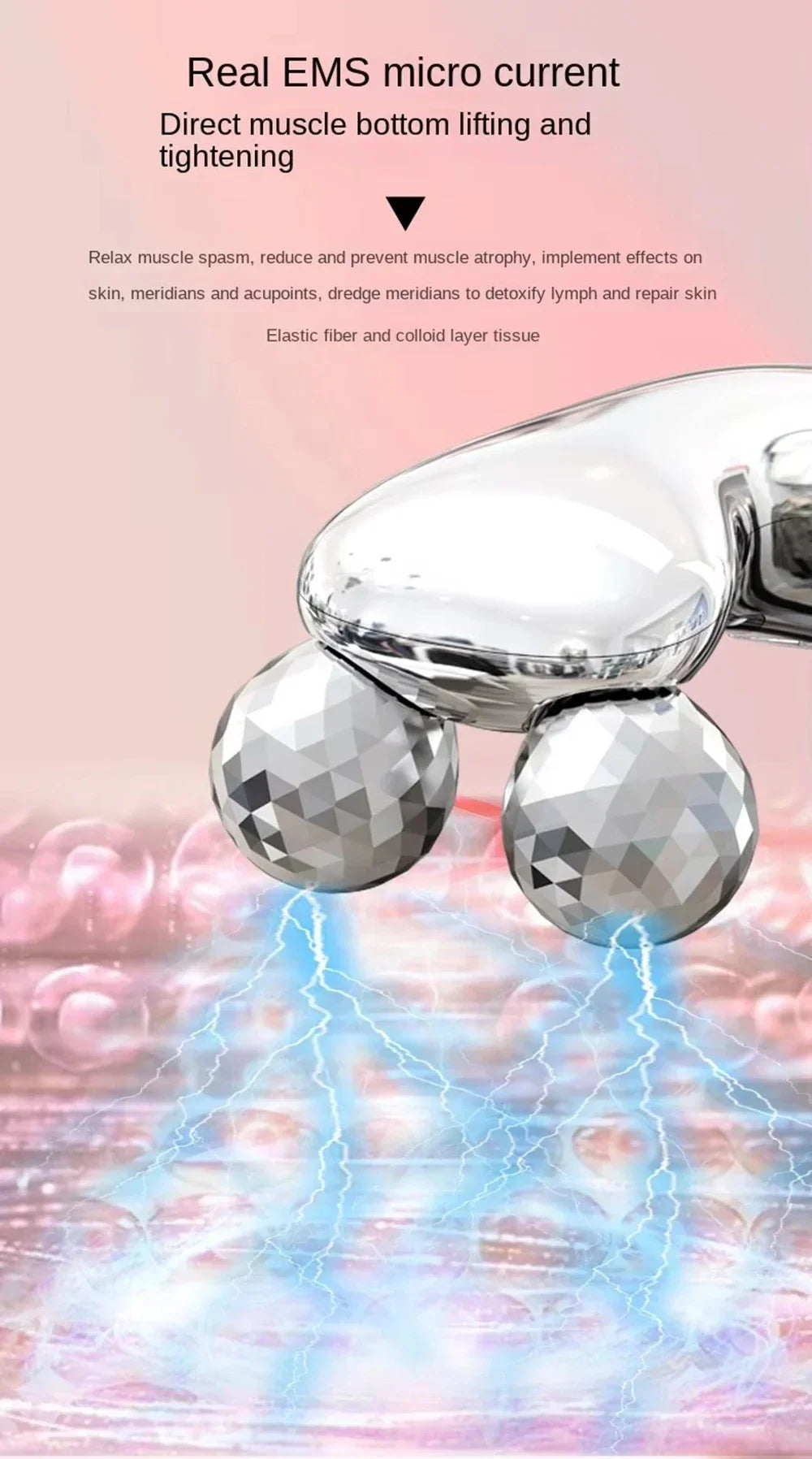 Upgrade Electric Facial Micro-current Beauty Instrument LED Display Face Lift Roller Massager Skin Tighten Massage Beauty Device