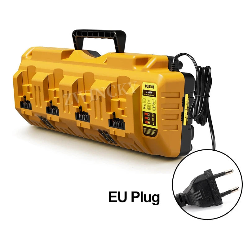 DCB104 Li-ion Battery Charger 4-Port 2A Current For Dewalt 10.8V 12V 14.4V 18V 20V 60V DCB127 DCB105 DCB118 DCB112 DCB119 DCB102