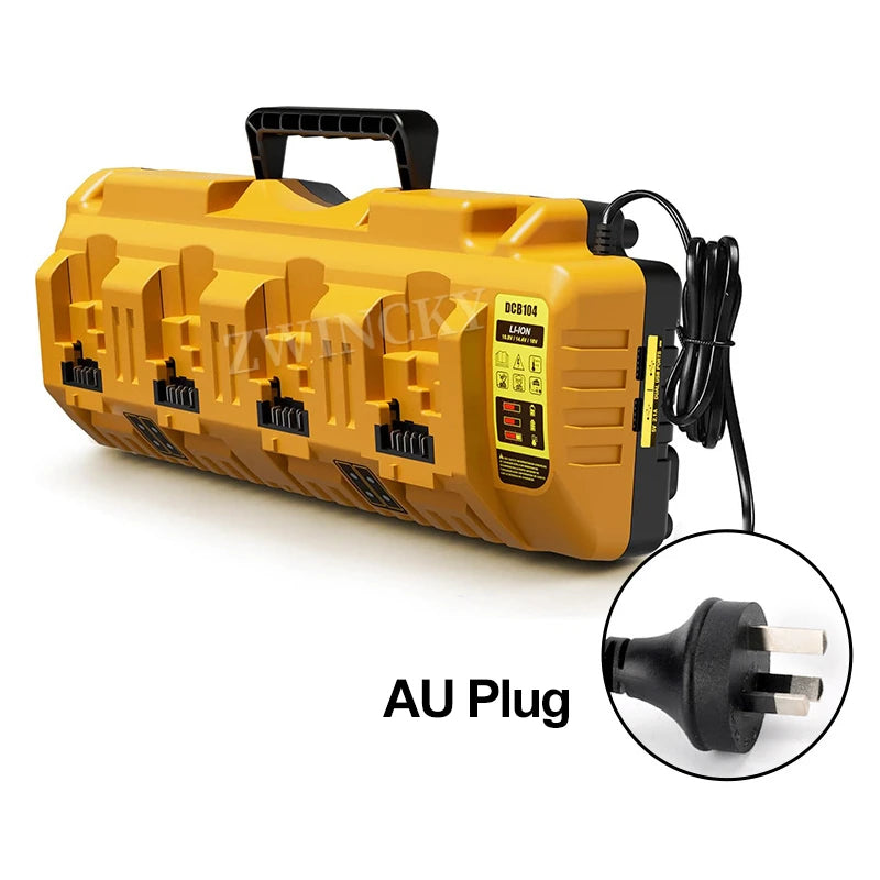 DCB104 Li-ion Battery Charger 4-Port 2A Current For Dewalt 10.8V 12V 14.4V 18V 20V 60V DCB127 DCB105 DCB118 DCB112 DCB119 DCB102