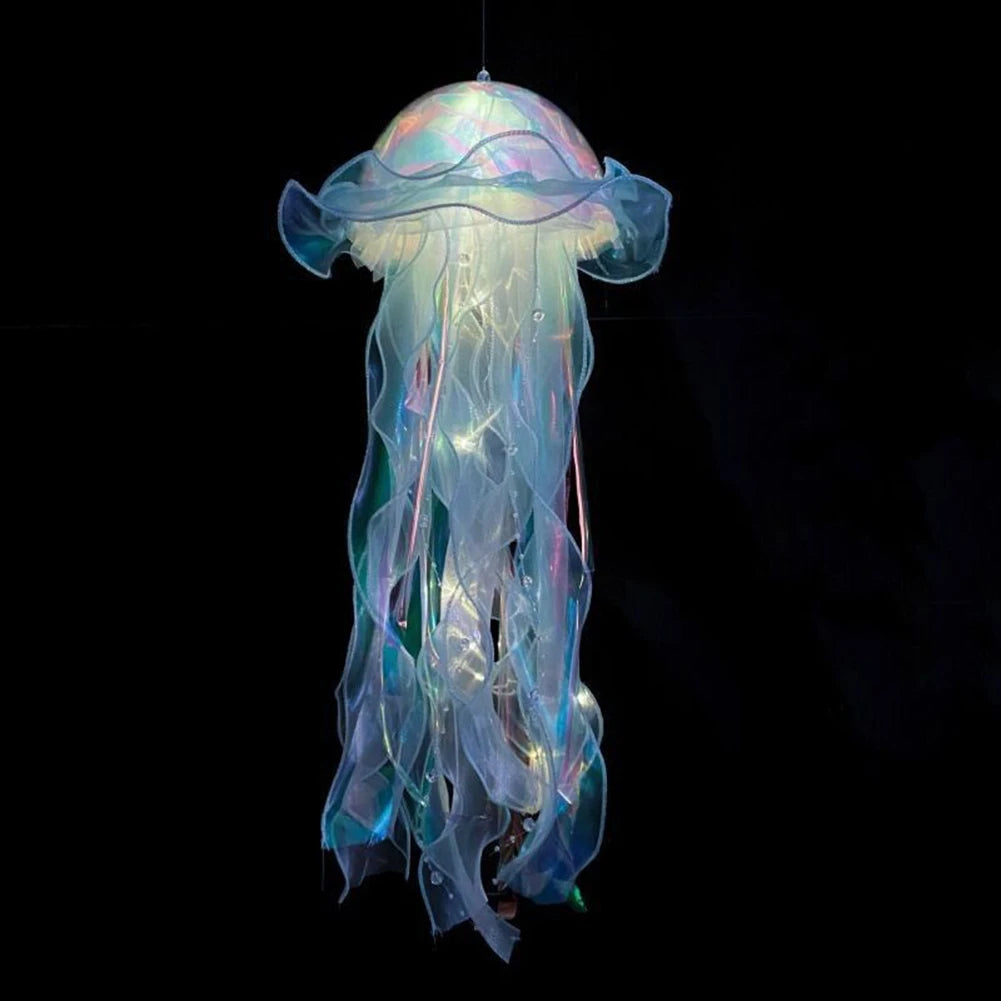 LED Jellyfish Lamp Colored DIY Mermaid Jellyfish Light Hand-held Luminous Lantern Girls Birthday Party Wedding Decor Night Light