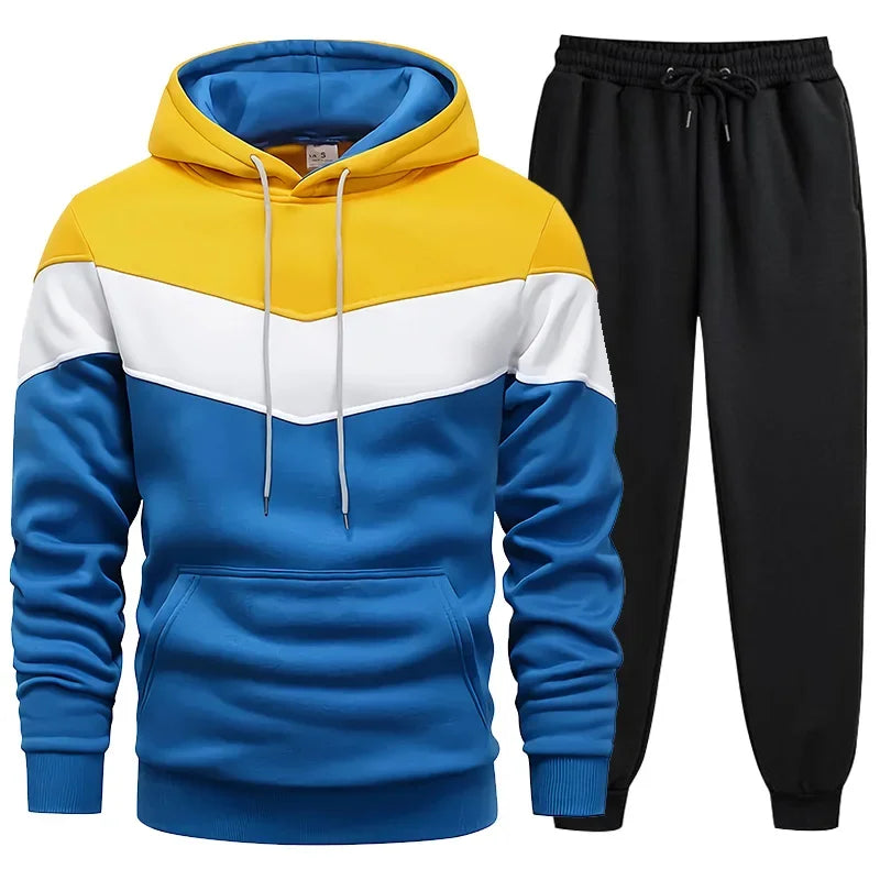 Hoodie Men Tracksuit Tricolor Single Piece Sweatshirt and Sweatpants Daily Sportswear Man Comfort Hot Sale Fashion Casual Sports