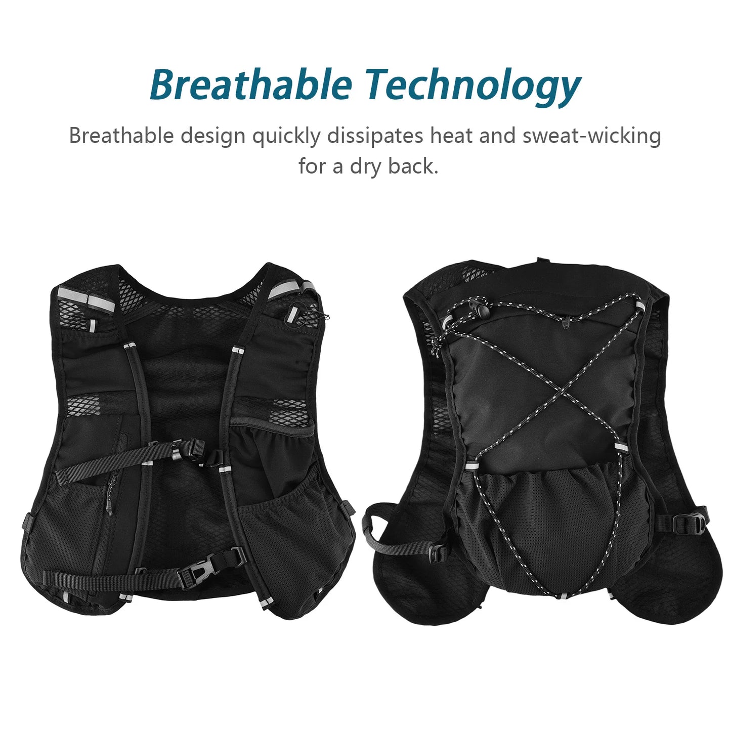 Running Hydration Vest Running Weighted Vests Lightweight Multifunctional Outdoor Backpack for Men and Women Outdoor Sports