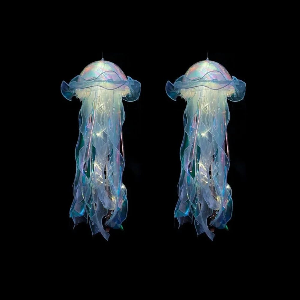 LED Jellyfish Lamp Colored DIY Mermaid Jellyfish Light Hand-held Luminous Lantern Girls Birthday Party Wedding Decor Night Light
