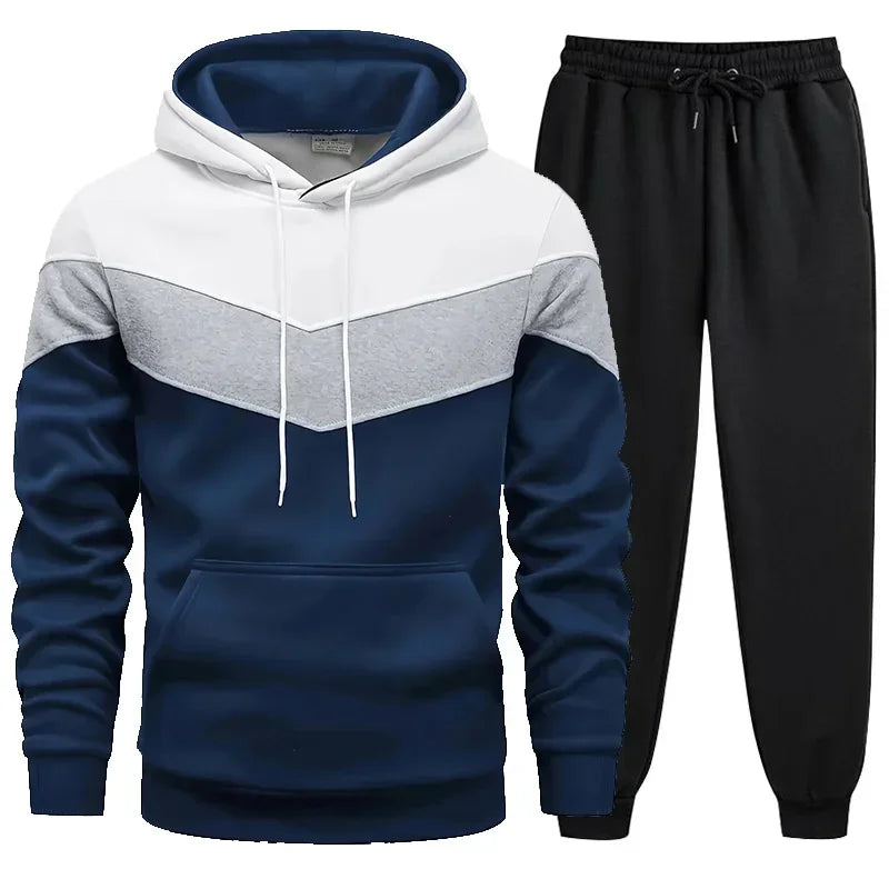 Hoodie Men Tracksuit Tricolor Single Piece Sweatshirt and Sweatpants Daily Sportswear Man Comfort Hot Sale Fashion Casual Sports